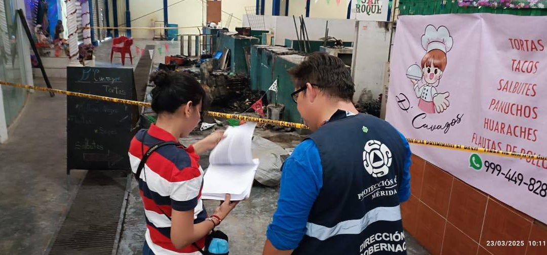 Atienden con oportunidad conato de incendio en mercado de San Roque