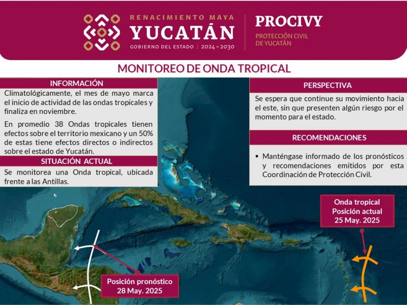En vigilancia la primera onda tropical de la temporada
