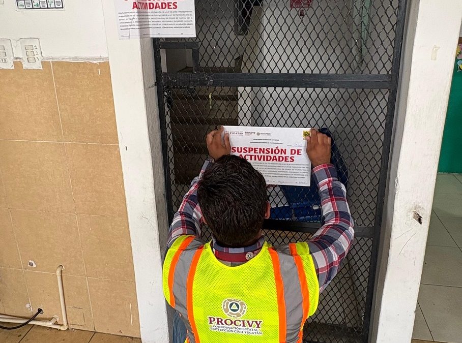 Suspende Protección Civil las actividades de escuela privada