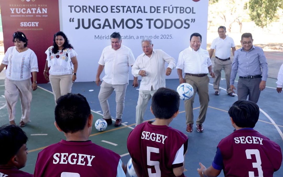 Participan estudiantes de Mérida y municipios aledaños en Torneo Estatal de Fútbol Escolar 
