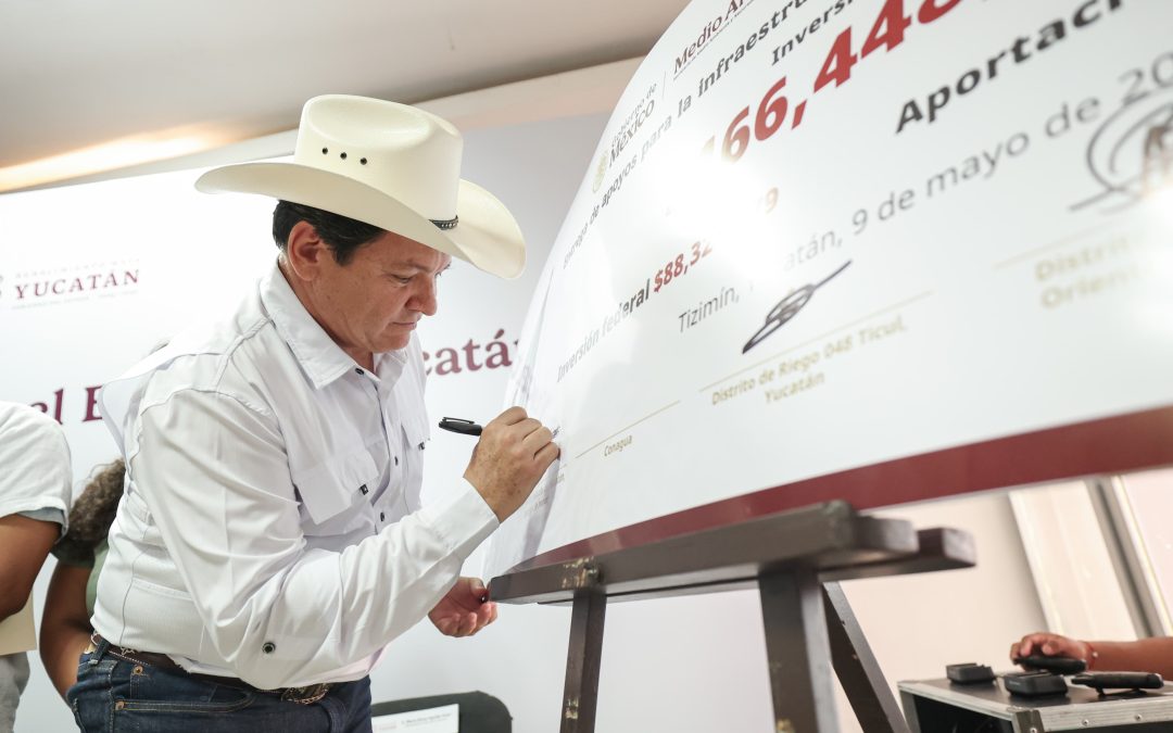 Importante apoyo de la Federación en infraestructura hidroagrícola para Yucatán