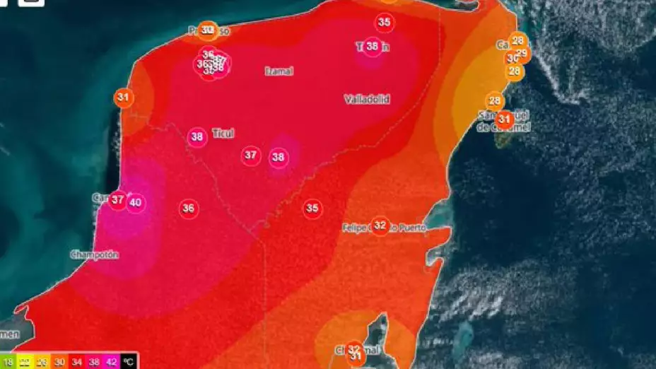 Esperan temperaturas superiores a los 40º en Yucatán