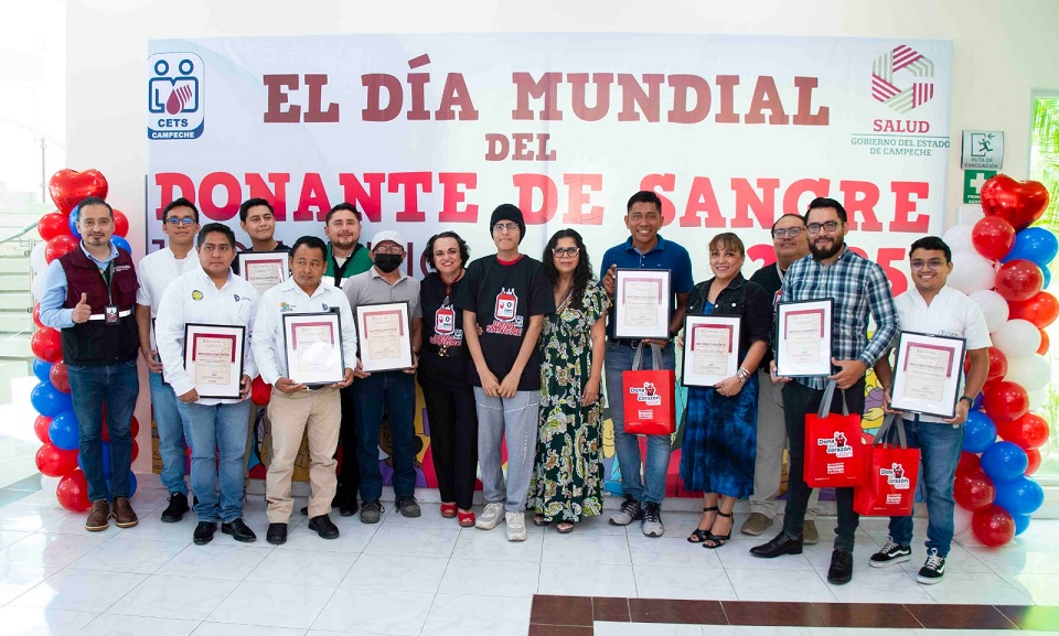 Conmemoran en el CETS Campeche Día Mundial del Donador Voluntario de Sangre