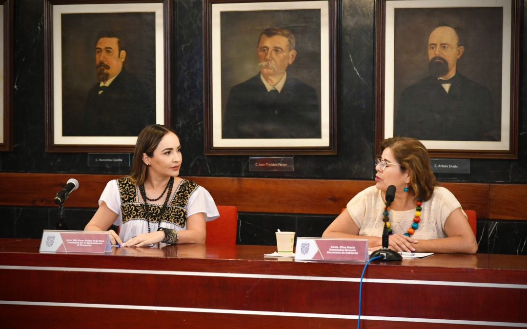 Alcaldesa de Campeche se reúne con secretaria de Gobierno para revisión de temas de agua y ambulantaje