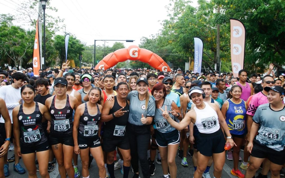 Destacan elementos de la Policía de Mérida en la Carrera “Aliados por la Seguridad”