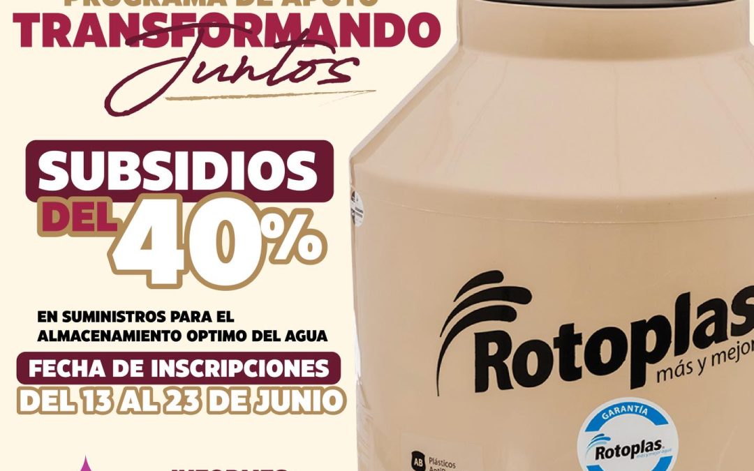 Regresan a Tizimín apoyos para adquisición de tinacos