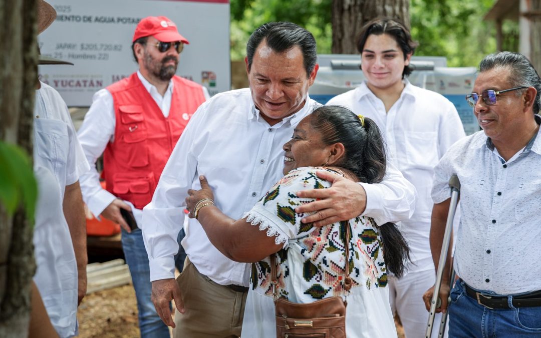 Llevan agua potable a comunidades de Tekax, con apoyo internacional