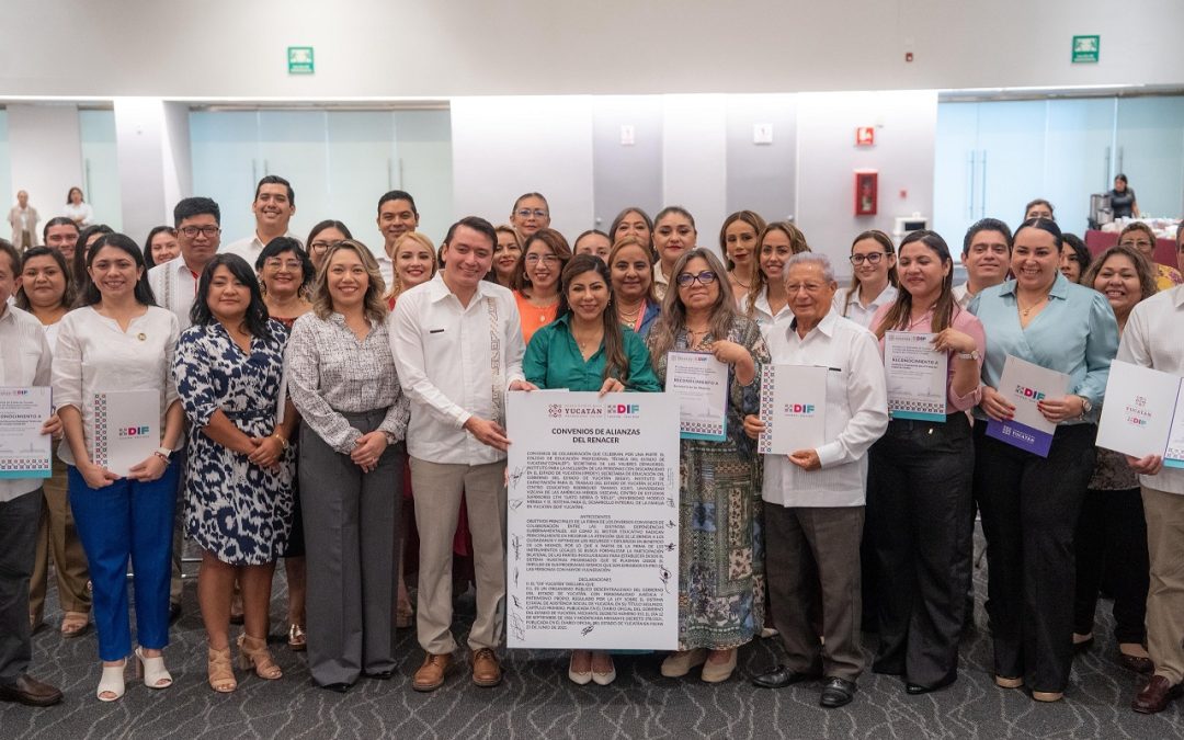 Firman “Alianzas del Renacer” para fortalecer atención social en Yucatán