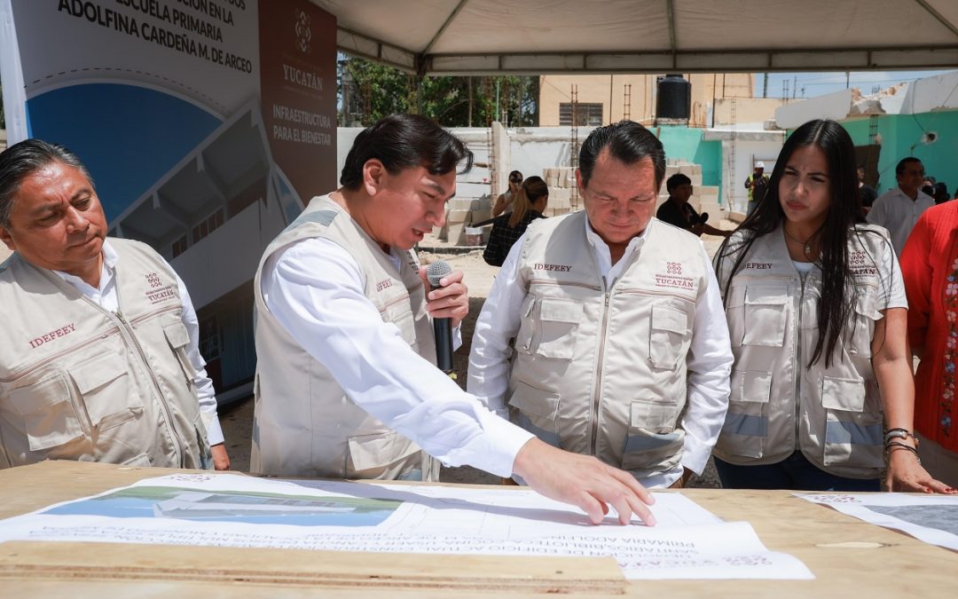 Reconstruye Gobierno del Estado primaria en la colonia Azcorra 
