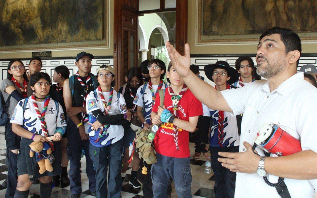Conocen scouts de todo el país la belleza y cultura de Yucatán