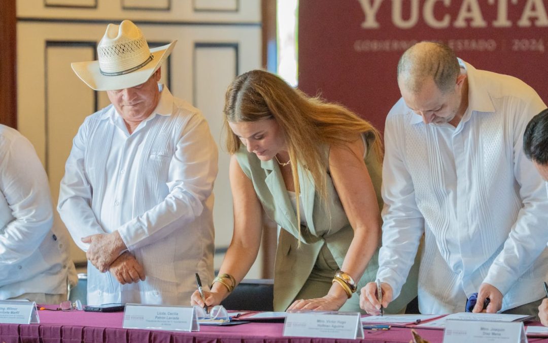 Firma Cecilia Patrón Convenio de Coordinación Metropolitana de Mérida 