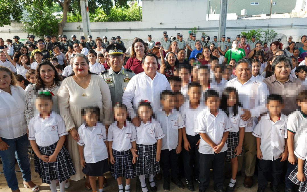 Suman esfuerzos Gobierno del Estado y Guardia Nacional para mejorar escuelas