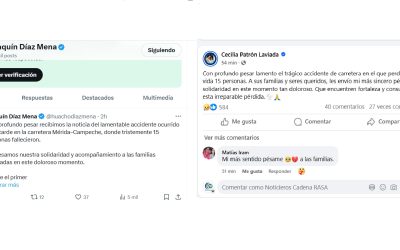 Lamentan Huacho Diaz y Cecilia Patrón trágico accidente carretero