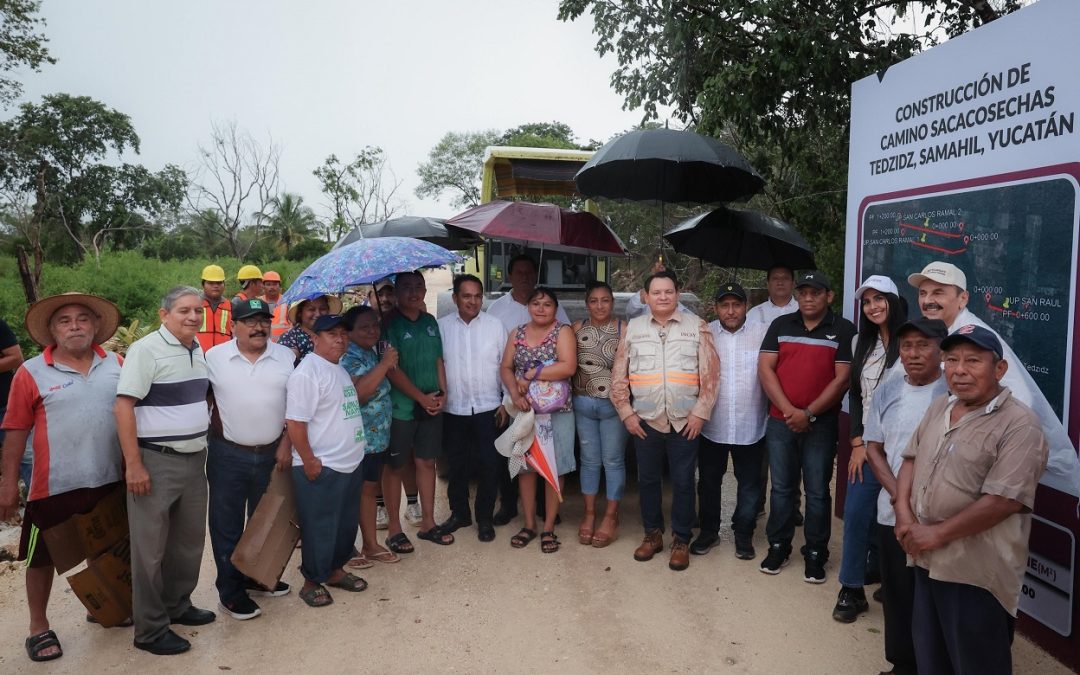 Impulsan conectividad rural con nuevas obras en Samahil