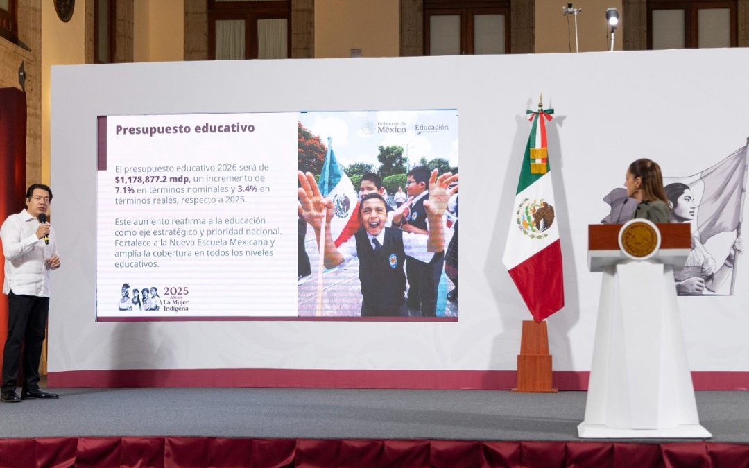 Inversión educativa histórica: 1.1 billones de pesos, en 2026
