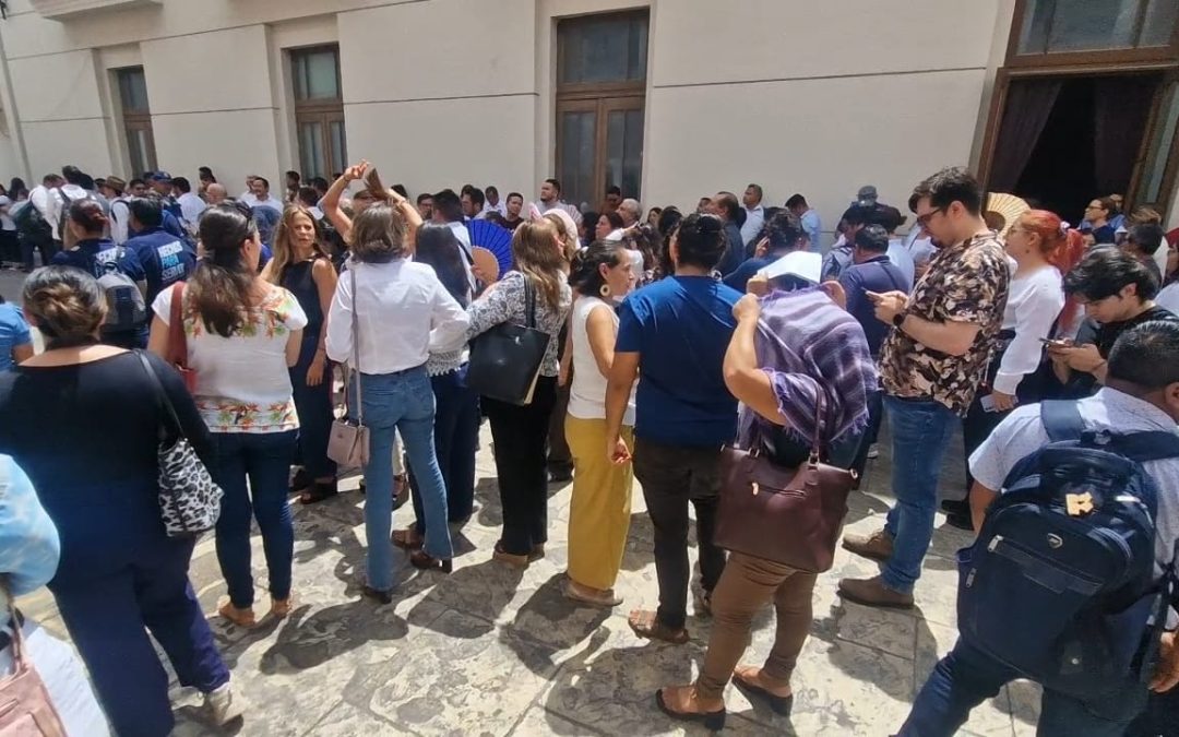 Registran gran participación en simulacro nacional, en el centro de Mérida