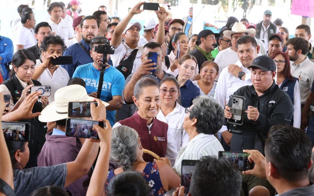 Continúa Claudia Sheinbaum recorridos de supervisión por Pantepec, Puebla