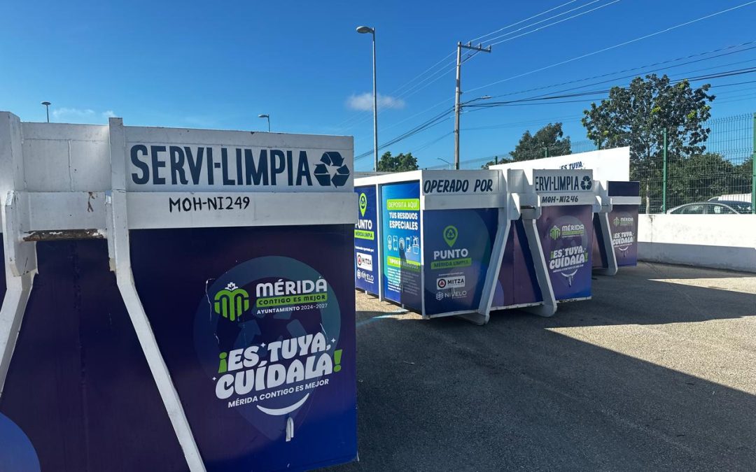 Suman otros 7 contenedores de residuos especiales al programa Mérida Limpia 