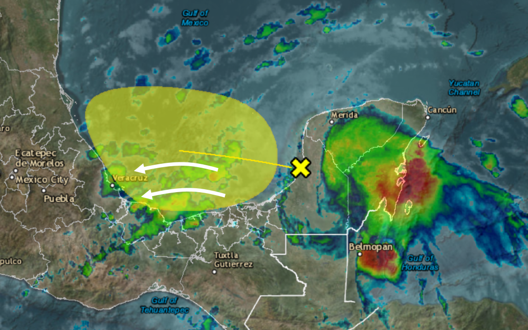 Seguirán las lluvias en Yucatán por influencia de sistema de baja presión