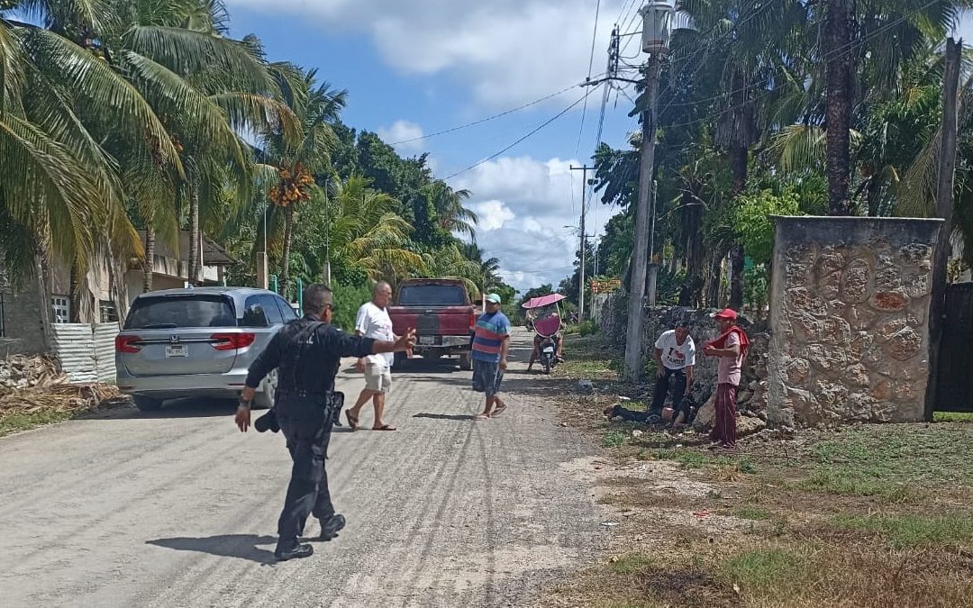 Capturan y amarran vecinos a presunto ladrón, en Tizimín