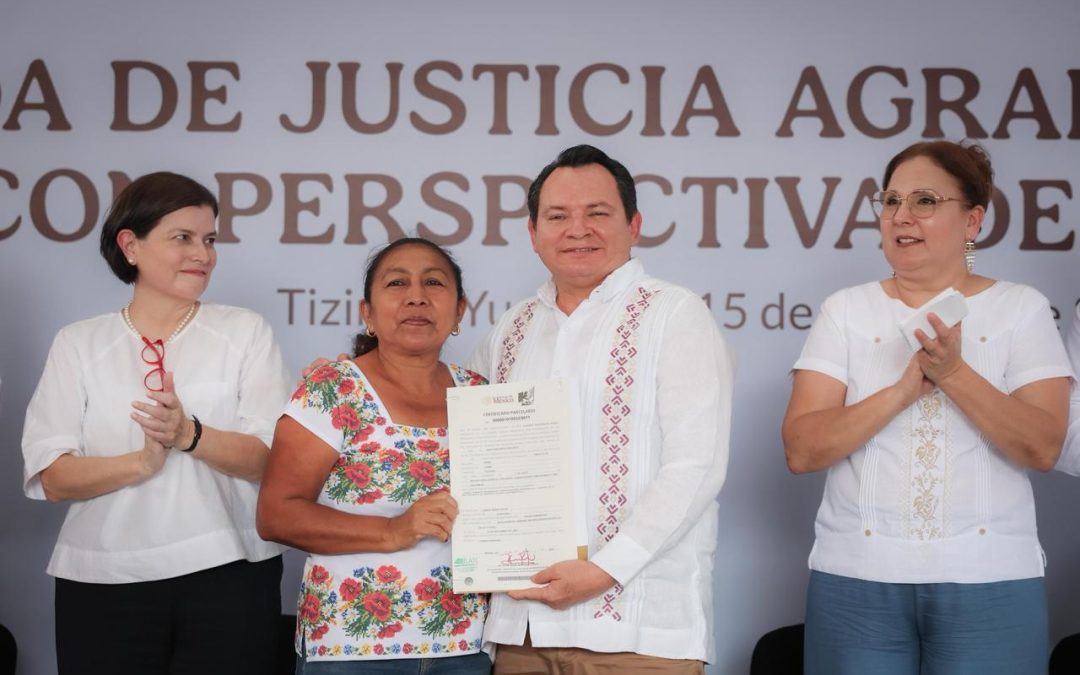Otorgan certeza jurídica a mujeres rurales de Yucatán con certificados agrarios