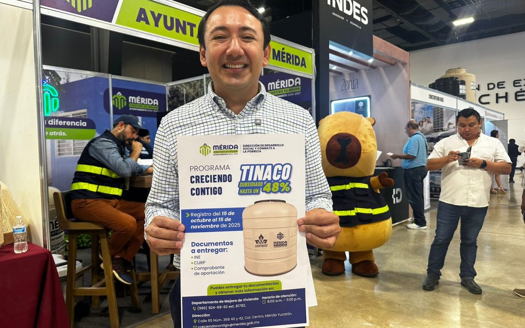 Lanza el Ayuntamiento de Mérida convocatoria para tinacos subsidiados