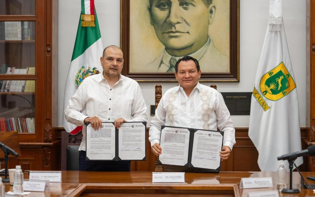 Firman Gobierno de Yucatán e INAH convenio marco para proteger patrimonio cultural e histórico