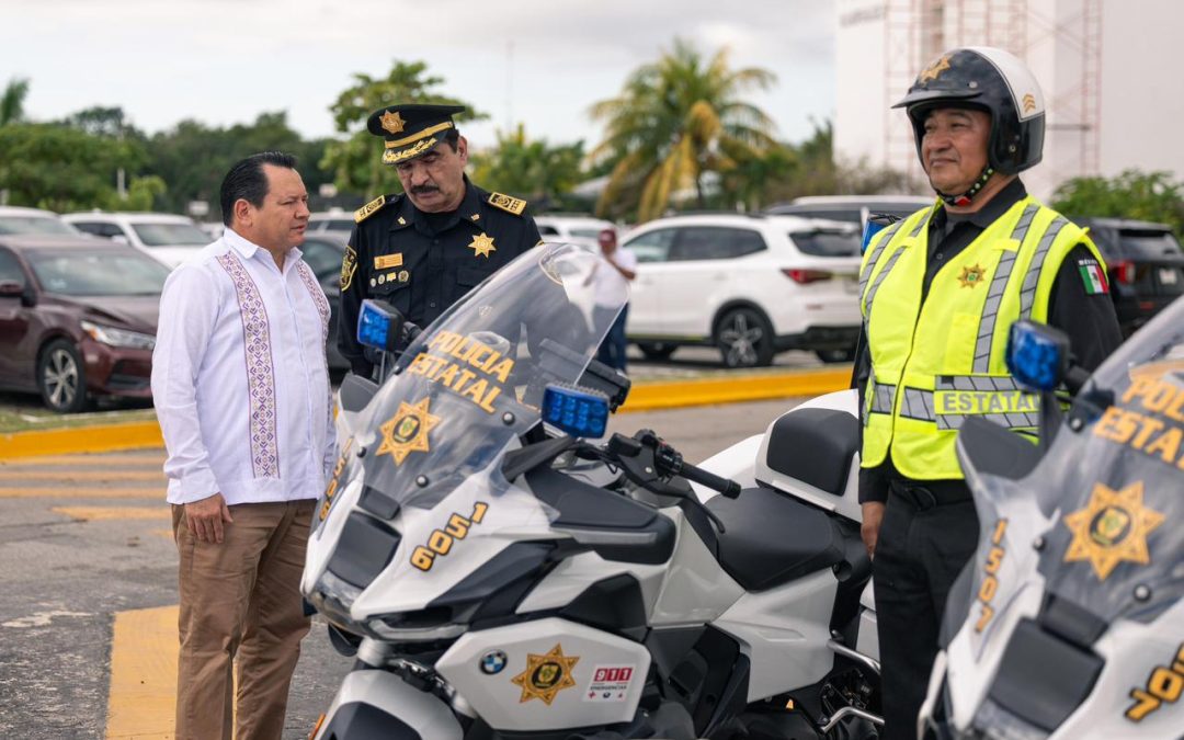 Refuerza Yucatán su modelo de seguridad con nuevas motocicletas patrulla
