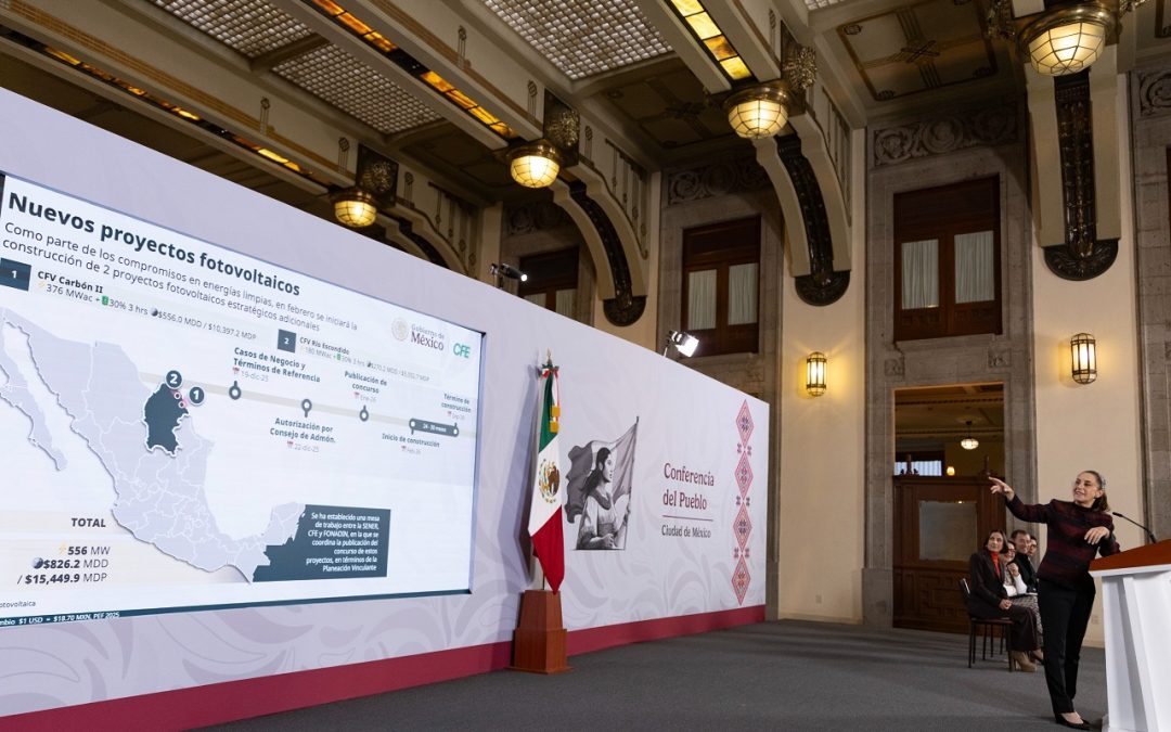 En 2026 CFE iniciará construcción de proyectos para la generación de 6 mil megawatts