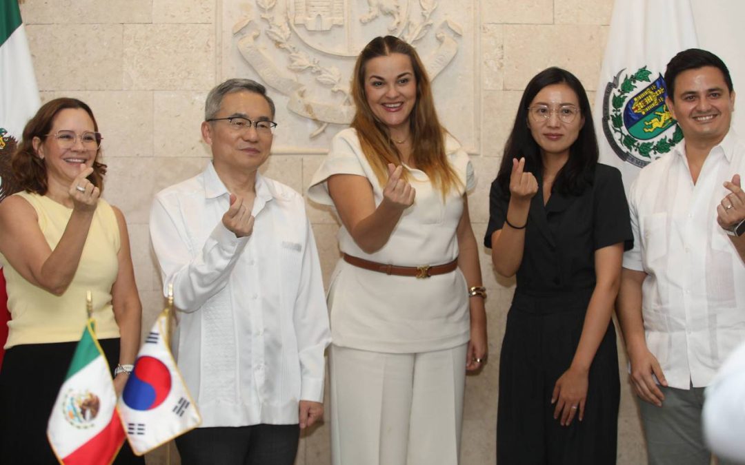 Ayuntamiento de Mérida recibe la visita del embajador de Corea del Sur en México