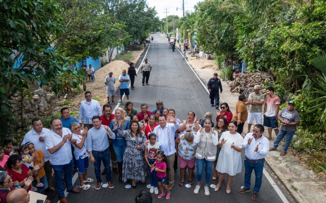 Plan Bienestar Yucatán transforma calles en Muxupip
