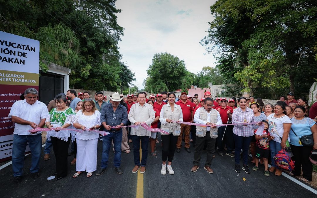 Transforman la vida de las familias de Tepakán con calles dignas