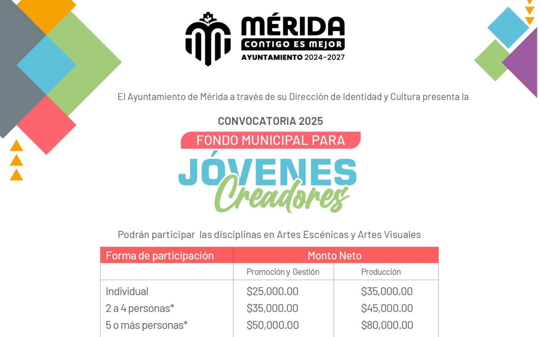 Anuncia Ayuntamiento de Mérida apoyos al talento local