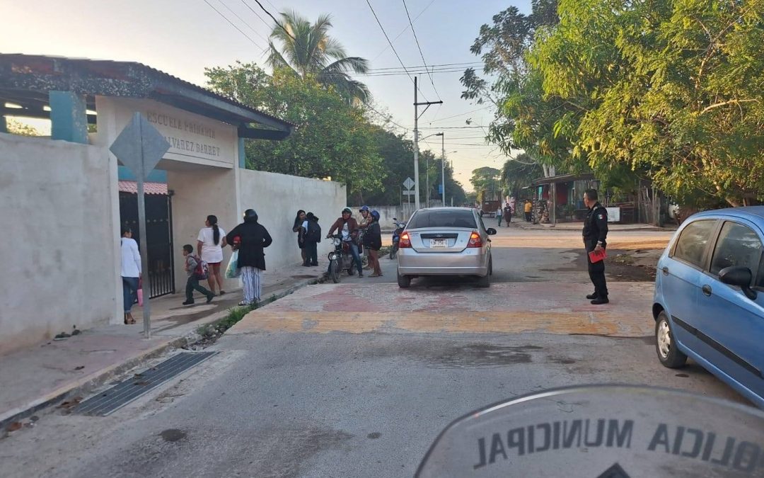 Previo a vacaciones, siguen los operativos viales por la seguridad escolar, en Tizimín