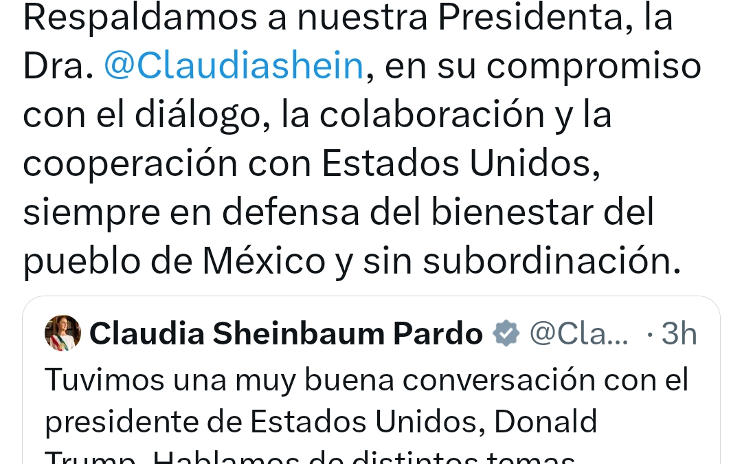 Se solidariza Huacho Díaz con Claudia Sheinbaum