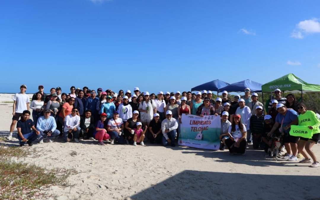 Recolectan casi 400 kilos de residuos en playas de Telchac Puerto