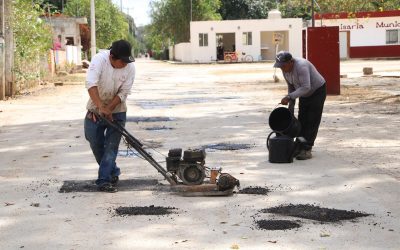Priorizan bacheo en comisarías de Tizimín