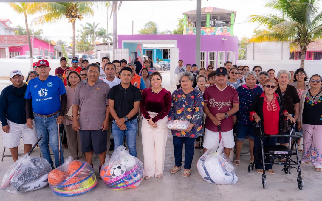 Fortalece DIF Yucatán el tejido comunitario en San Felipe, con apoyos deportivos y de movilidad