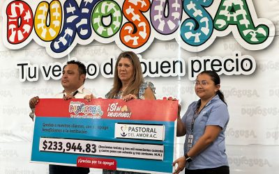 Recaudan clientes de Dunosusa más de 233 mil pesos para niños con discapacidad