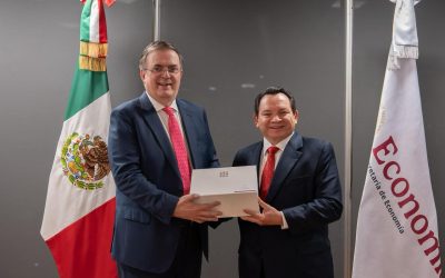 Gobernador fortalece agenda económica con secretario de Economía, Marcelo Ebrard