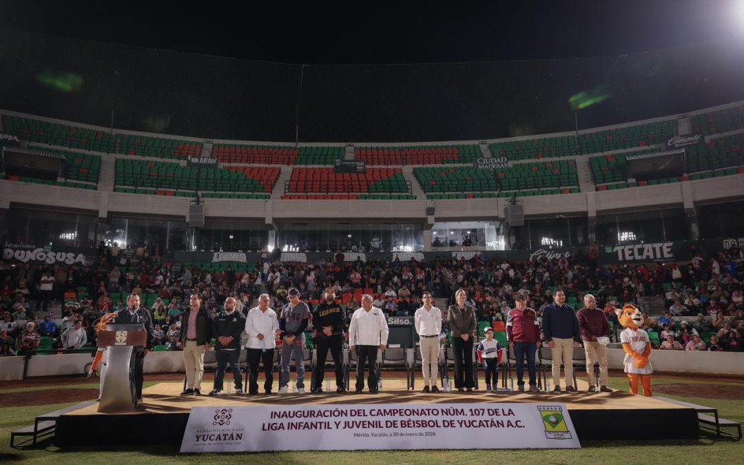 Gobernador inaugura el Campeonato 107 de la Liga Infantil y Juvenil de Béisbol Yucatán