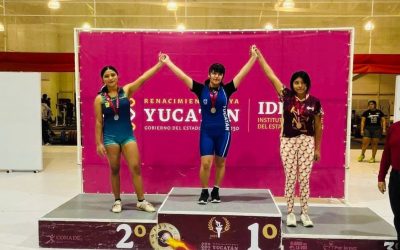 Destacan pesistas tizimileños en primer día de competencias del selectivo estatal