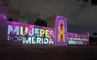 Ayuntamiento de Mérida presenta un videomapping conmemorativo del 8M, en La ExPeni